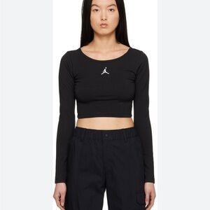NWT WHITE* Nike Jordan Women's Long Sleeve Crop Size Medium
